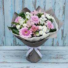 Букет цветов из:  Герберы, Альстромерии и Хризантемы #REPLACE_PRED# Михнево