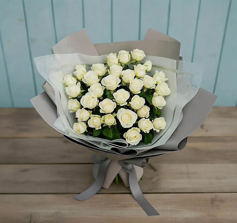 Букет Белоснежная нежность в Михнево