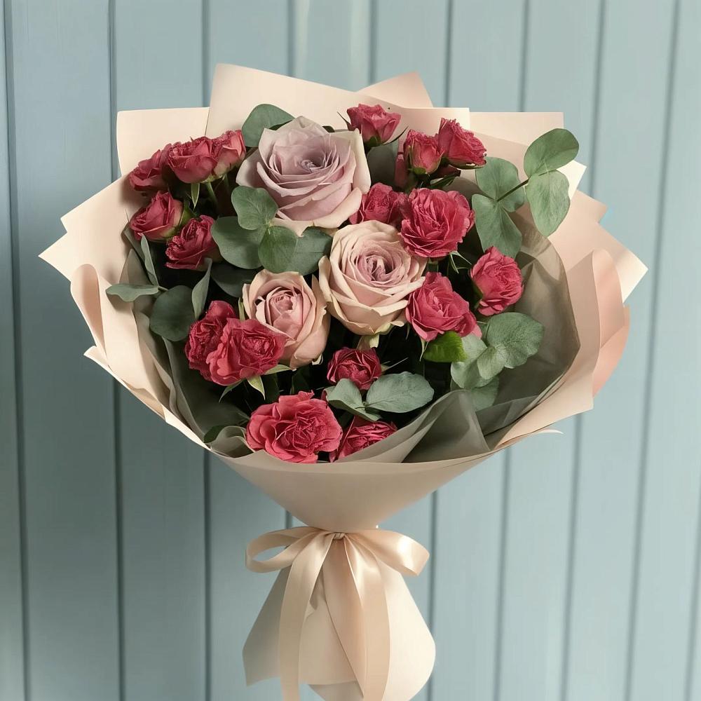 Букет цветов из: Гвоздики и Розы в Михнево