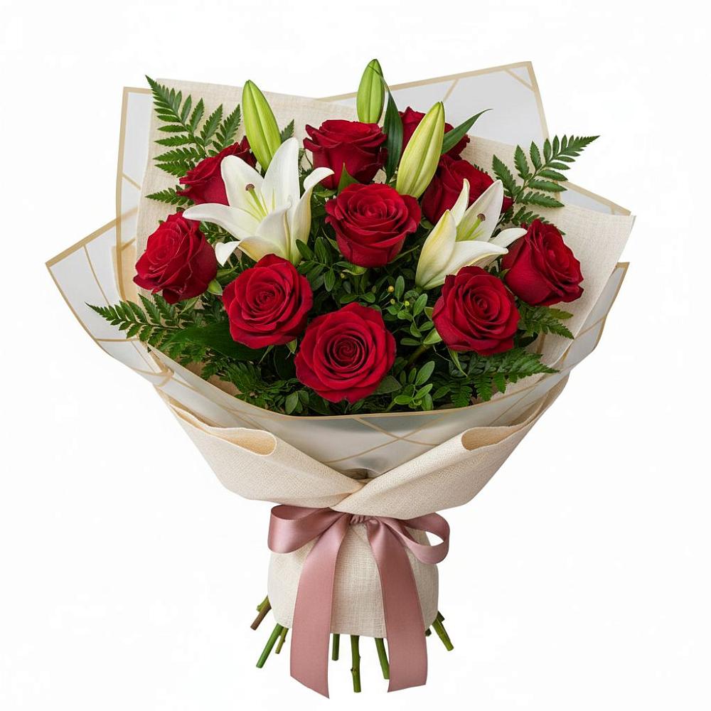 Букет цветов из: Лилии и Розы в Михнево