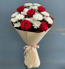 Букет цветов из:  Розы и Хризантемы в Михнево