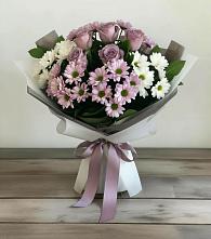 Букет цветов из:  Хризантемы и Розы в Михнево