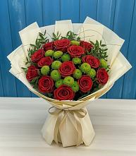 Букет цветов из:  Розы и Хризантемы в Михнево