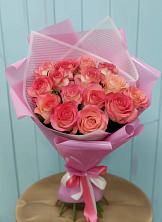 Букет 15 Розовых роз Равель в Михнево