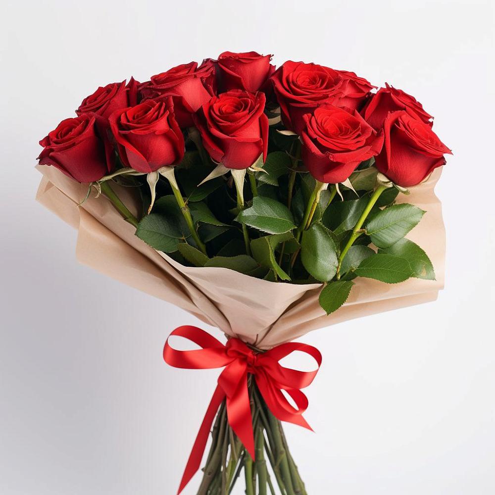 Букет 11 Красных роз Эдлесс Лав в Михнево