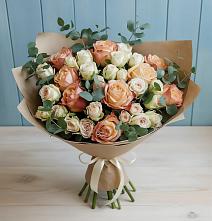 Букет цветов из:  Альстромерии и Розы #REPLACE_PRED# Михнево